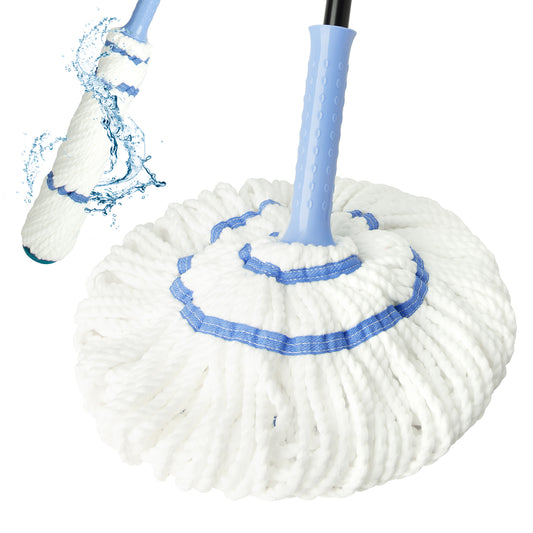 Self-Wringing Twist Mop, 57" Long Handle Microfiber Mop for Floor Cleaning