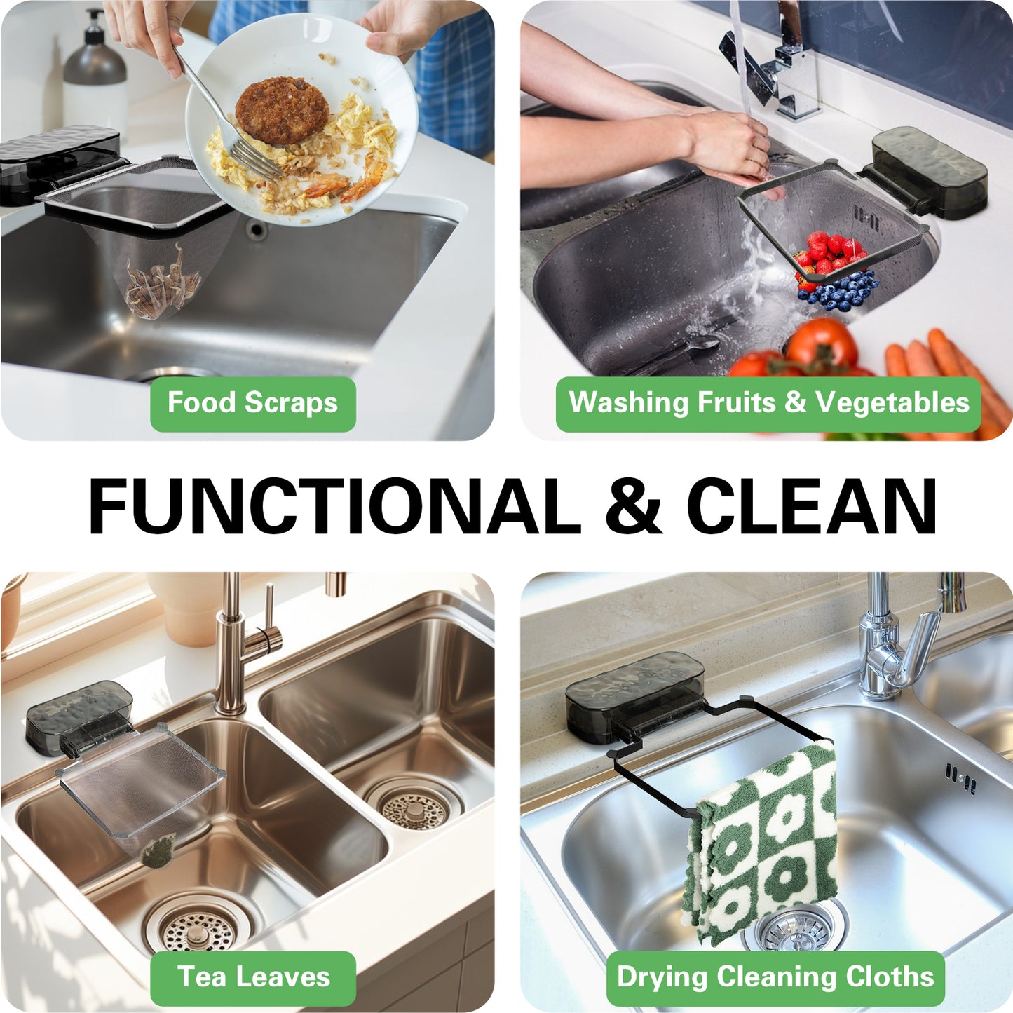 Dishwasher Cleaner Tablets 6-Pack + Sink Drain Filter Basket | Lemon Scent, Descaling Combo