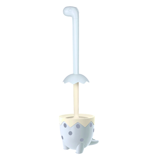 Dinosaur Toilet Brush & Mini Dustpan Brush Set Combo | TPR Bristles, Cute Animal Design