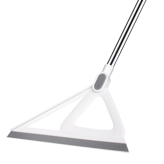Multifunction Silicone Broom，Squeegee Broom Sweeping Water and Pet Hair，Rubber Magic Broom Sweeper for Floor Bathroom Kitchen Shower，Rugs，Glass Windows（White）