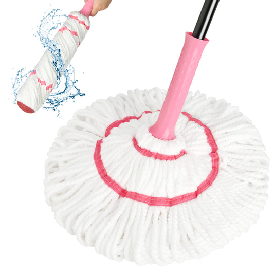Self-Wringing Twist Mop, 57" Long Handle Microfiber Mop for Floor Cleaning