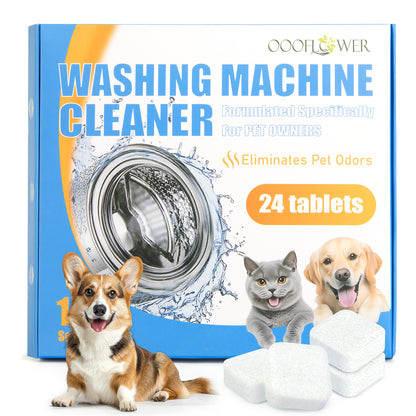 Washer Cleaner Tablets 24-Count + Dishwasher Cleaner Tablets 24-Count | Pet Odor, Descaling, 1-Year Supply