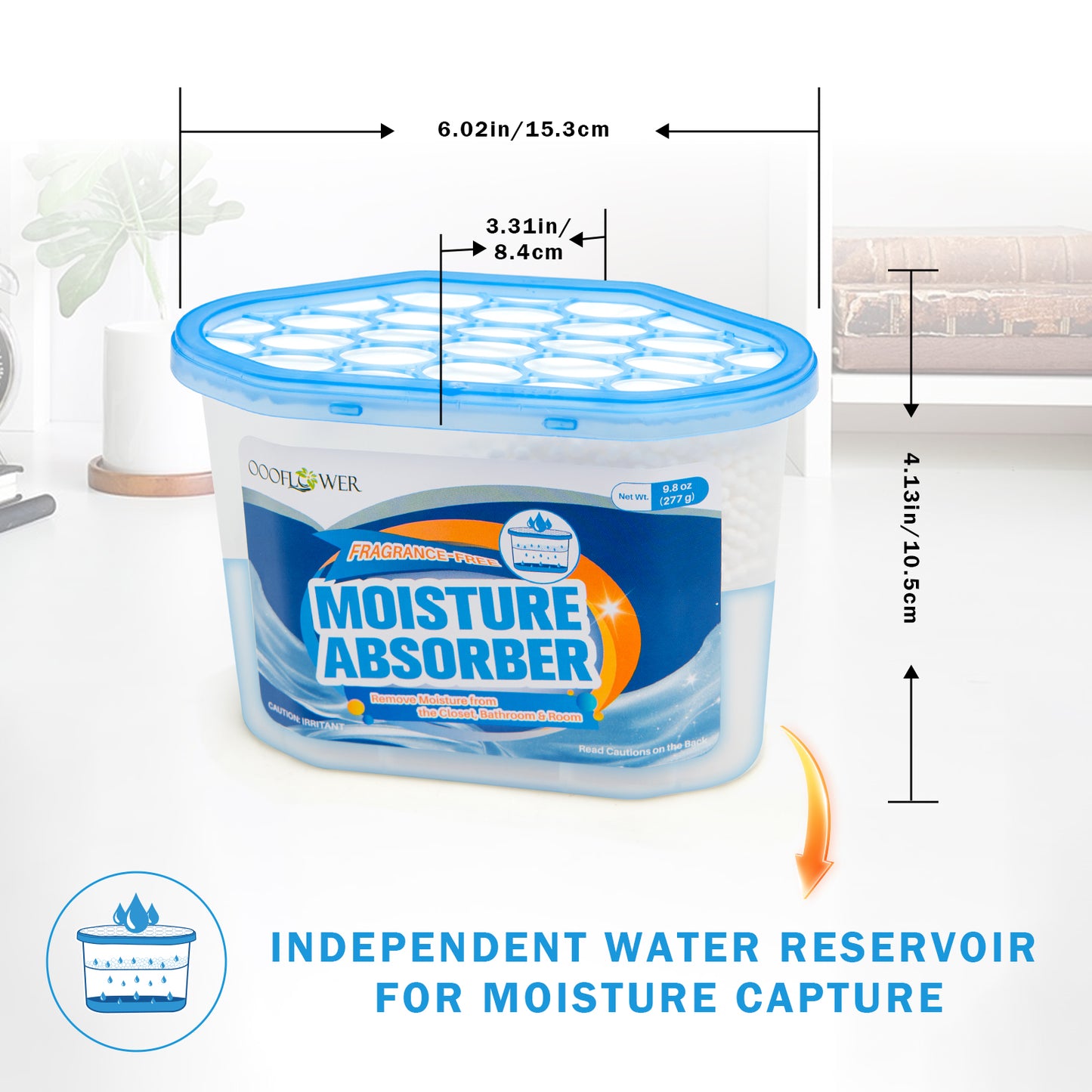 Moisture Absorber 3-Pack | Calcium Chloride, Leak-Proof, Fragrance-Free Dehumidifier
