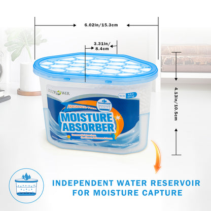 Moisture Absorber 3-Pack | Calcium Chloride, Leak-Proof, Fragrance-Free Dehumidifier