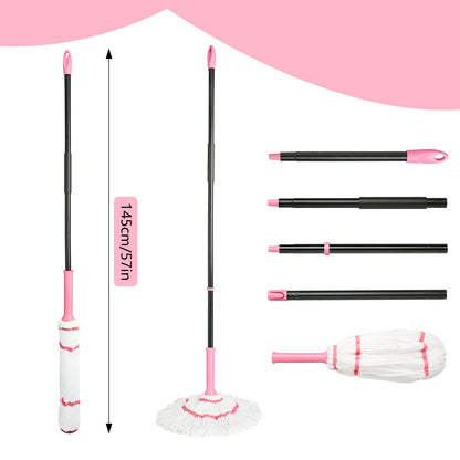 Self-Wringing Twist Mop, 57" Long Handle Microfiber Mop for Floor Cleaning