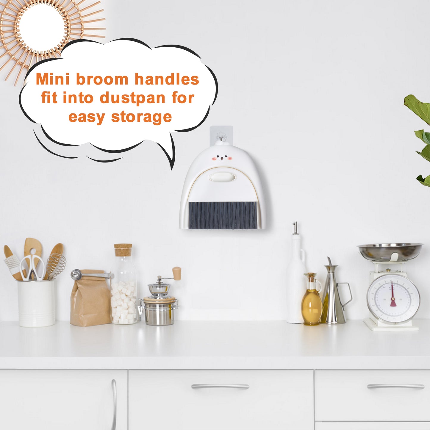 Mini Dustpan & Brush Set | Cute Animal Design, Handheld for Desktop & Home