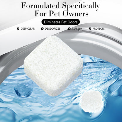 Washing Machine Cleaner Tablets 24-Count | Pet Hair, Odor & Descaling, Septic Safe