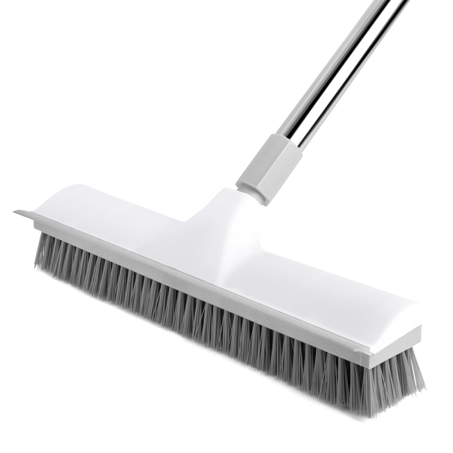 Silicone Squeegee Broom & Floor Scrub Brush Combo | 55" + 59.8" Long Handle