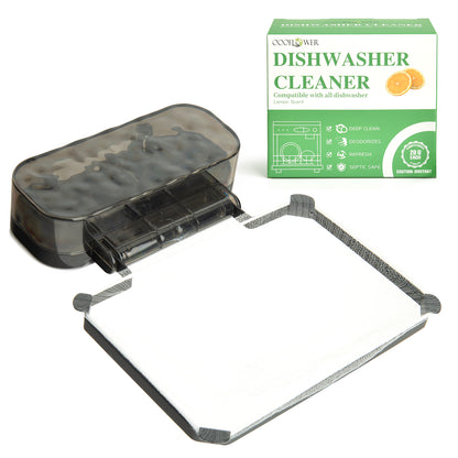 Dishwasher Cleaner Tablets 6-Pack + Sink Drain Filter Basket | Lemon Scent, Descaling Combo