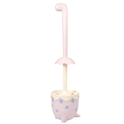 Dinosaur Toilet Brush & Holder Set | TPR Bristles, Compact Floor Standing