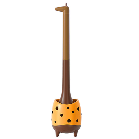 Giraffe Toilet Brush & Holder Set | PP Bristles, Compact Floor Standing