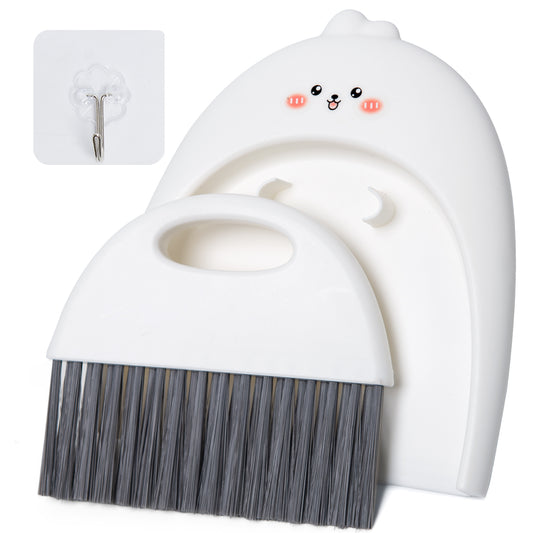 Mini Dustpan & Brush Set | Cute Animal Design, Handheld for Desktop & Home